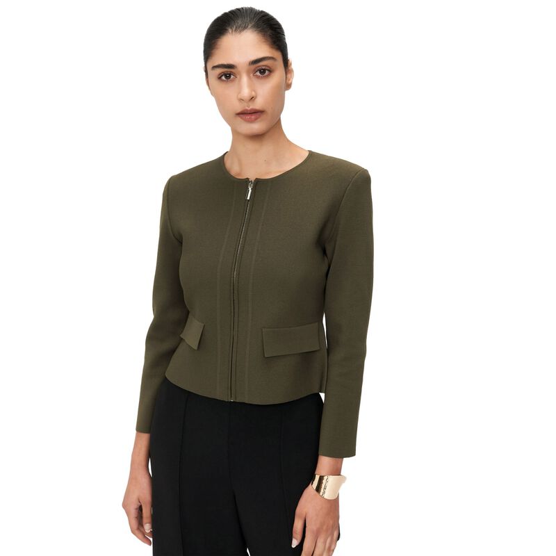 Veronika Maine Zip Front Milano Jacket image number 4